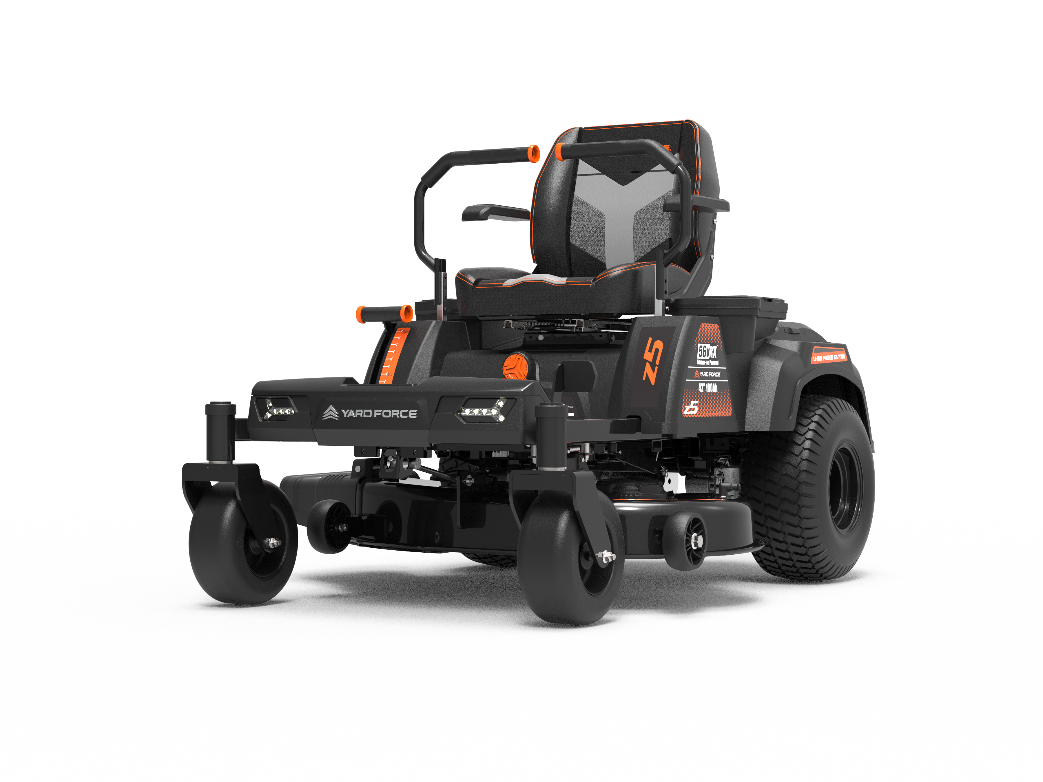 Yard Force 42" 56V Lithium-Ion Battery-Powered Zero-Turn Riding Mower