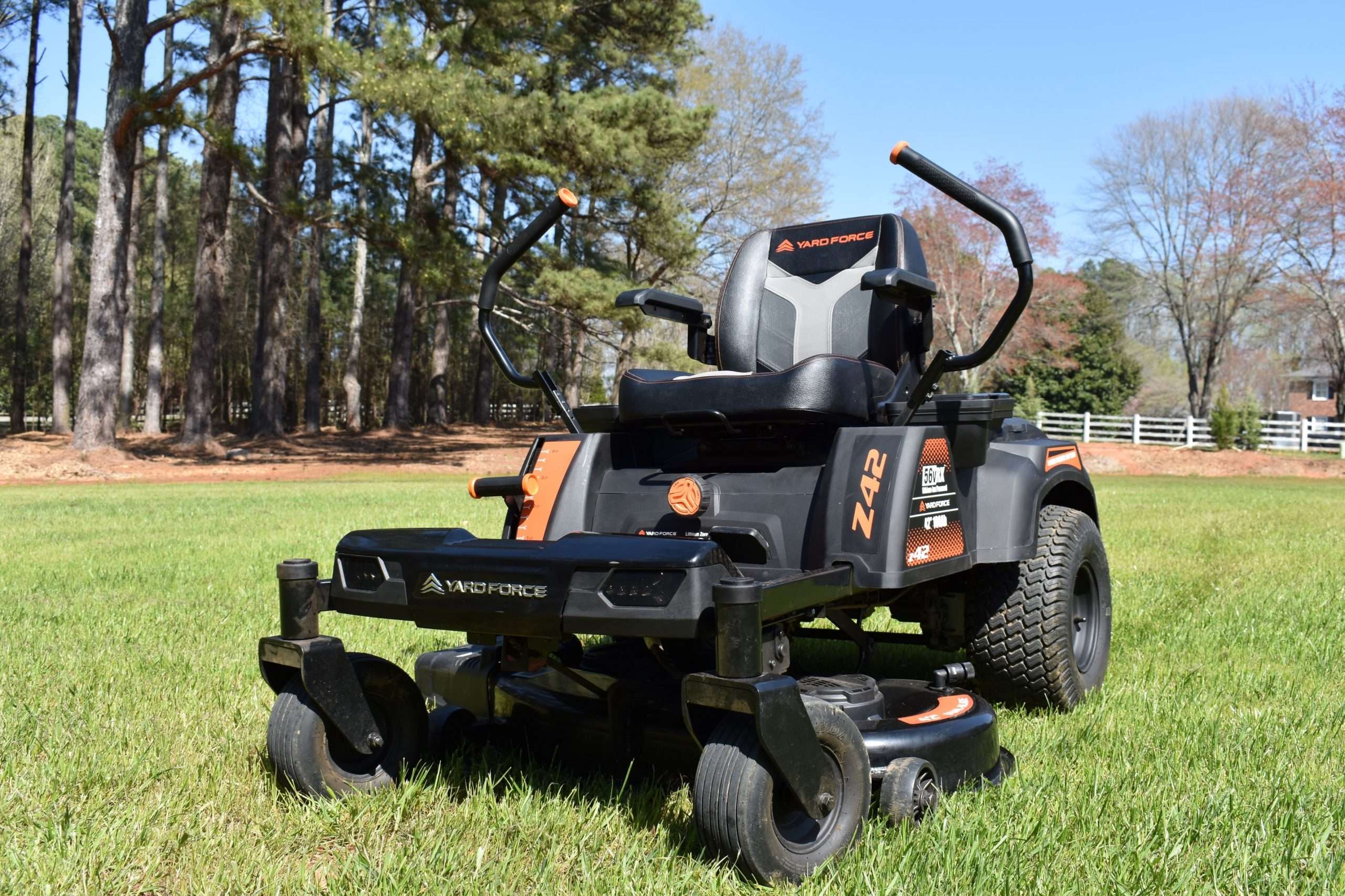 Yard Force 42" 56V Lithium-Ion Battery-Powered Zero-Turn Riding Mower