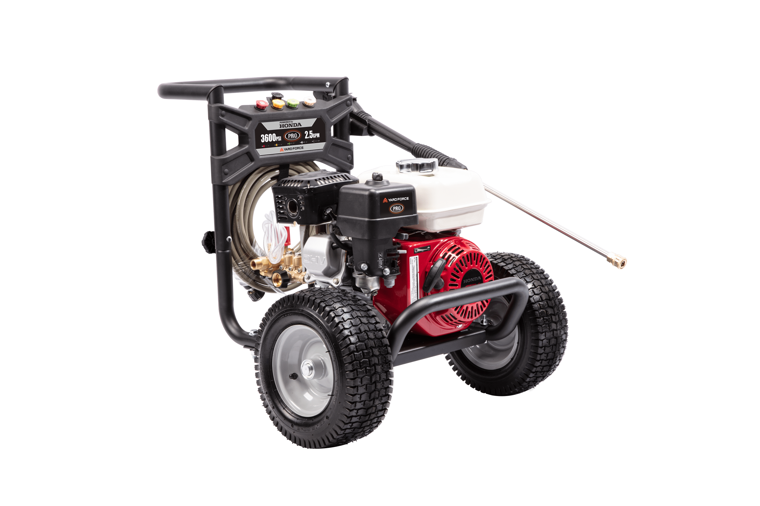 Yard Force 3600 PSI Gas Pressure Washer - Honda GX200, Triplex Pump