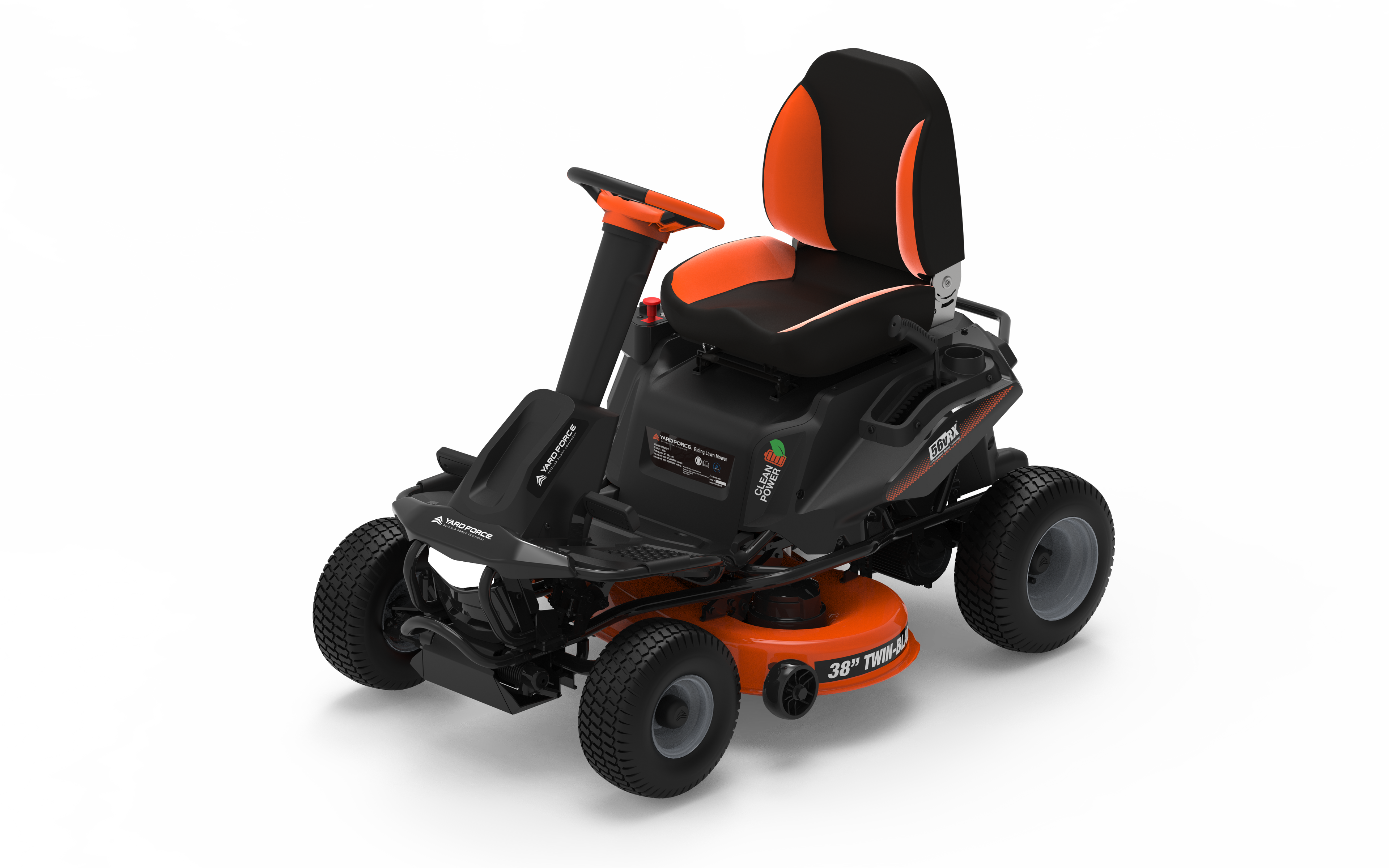 Yard Force 38" 56V LFP Battery-Powered Riding Lawn Mower