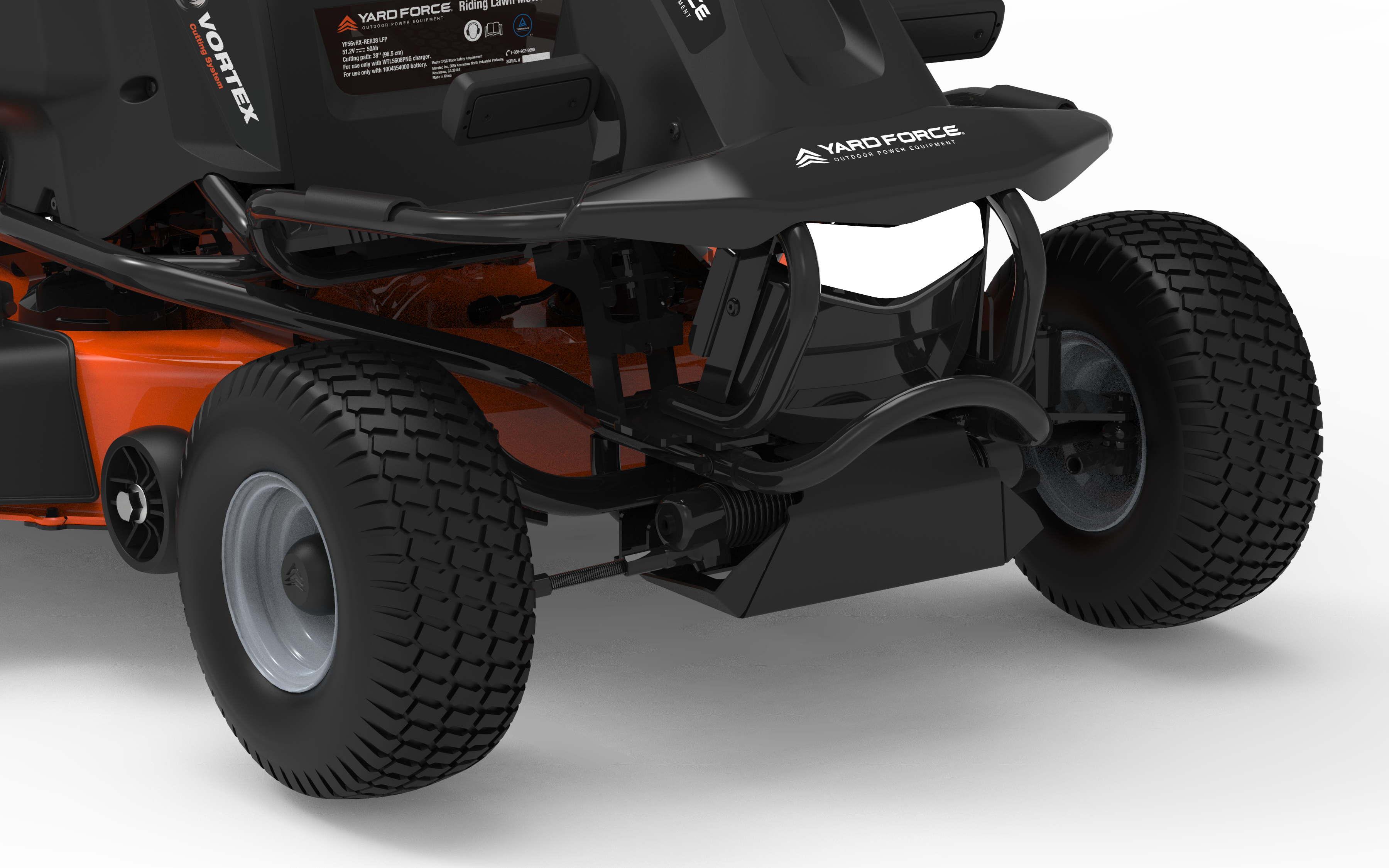 Yard Force 38" 56V LFP Battery-Powered Riding Lawn Mower